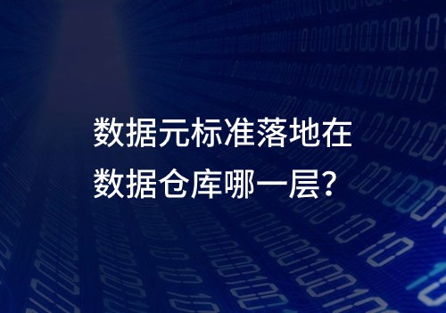 數(shù)據(jù)標(biāo)準(zhǔn)|數(shù)據(jù)元標(biāo)準(zhǔn)落地在數(shù)據(jù)倉庫哪一層？
